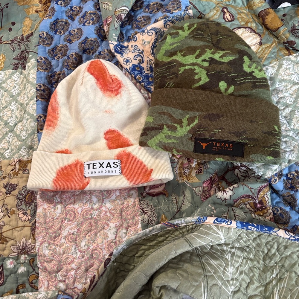 Beanie Set - Orange & Green